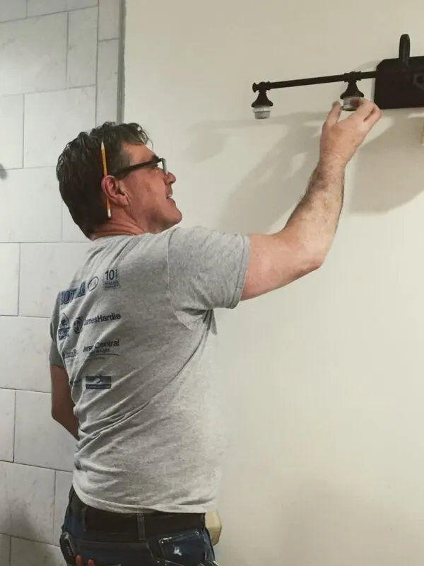 Kindly Craftsmen at work on a bathroom remodel